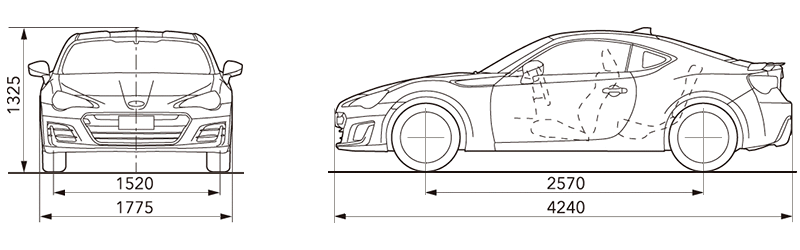 Dimensioni Subaru BRZ